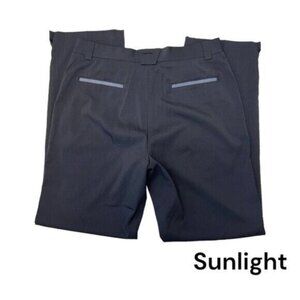 Slazenger Men’s Flat Front Black Golf Trousers Pants Size 34 x 32 Regular Fit